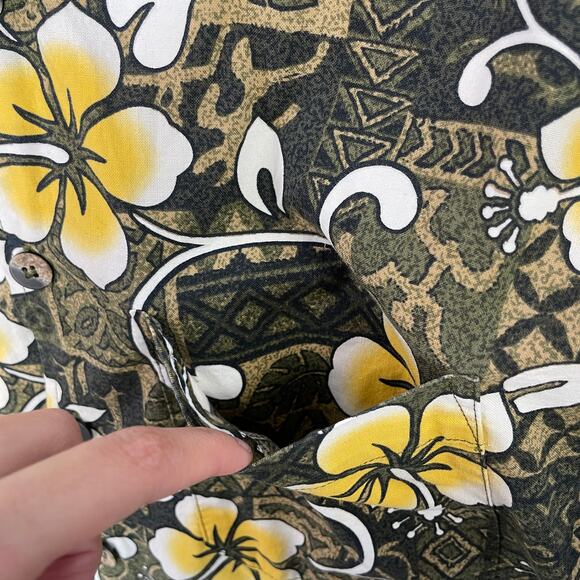 VTG Mormaii Mens Large Hawaiian Shirt Camp Tropical Beach Tiki Dad Floral Beachy - Picture 6 of 8
